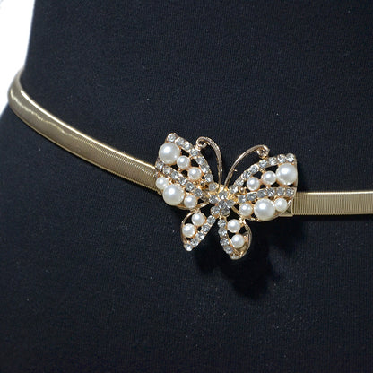 Butterfly decorative elastic waist chain