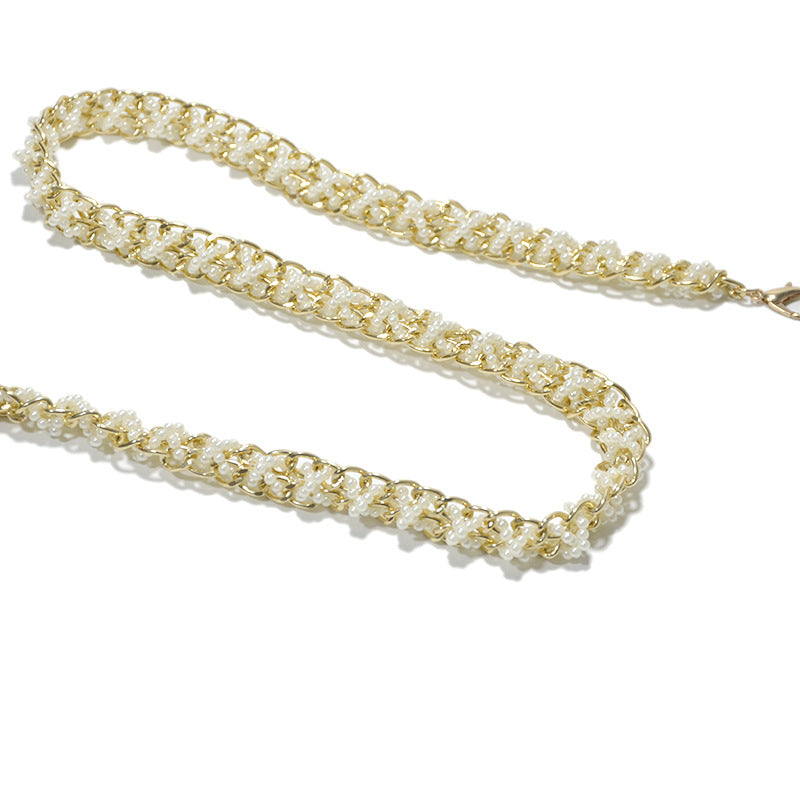 Pearl waist chain trouser chain
