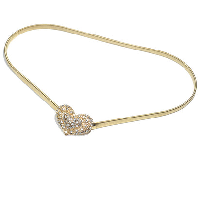 Sweet peacock trim waist chain