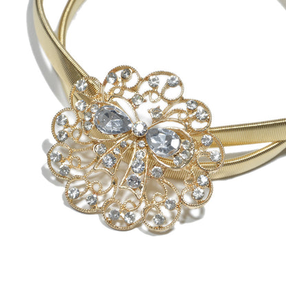 Flower bottom bow decorative waist chain