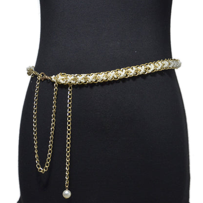 Pearl waist chain trouser chain