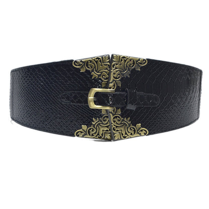 Retro buckle super wide waist seal