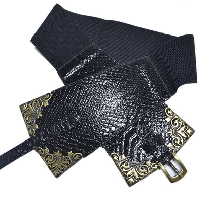 Retro buckle super wide waist seal
