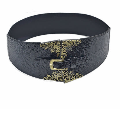 Retro buckle super wide waist seal