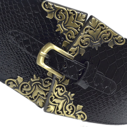 Retro buckle super wide waist seal