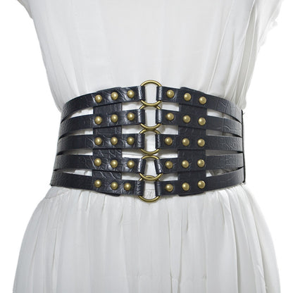 Bronze ring buckle wide belt wholesale