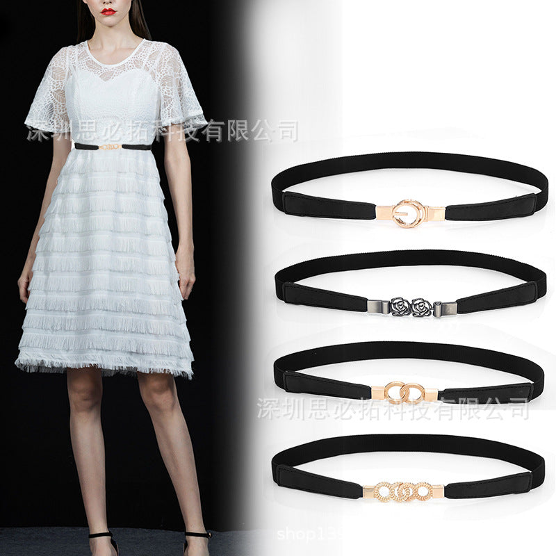 Elastic belt, thin waist seal buckle