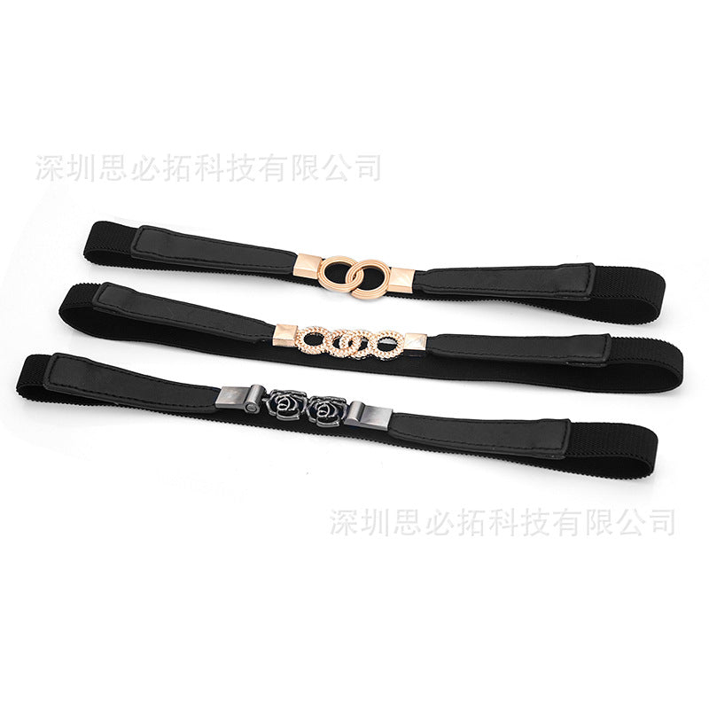 Elastic belt, thin waist seal buckle