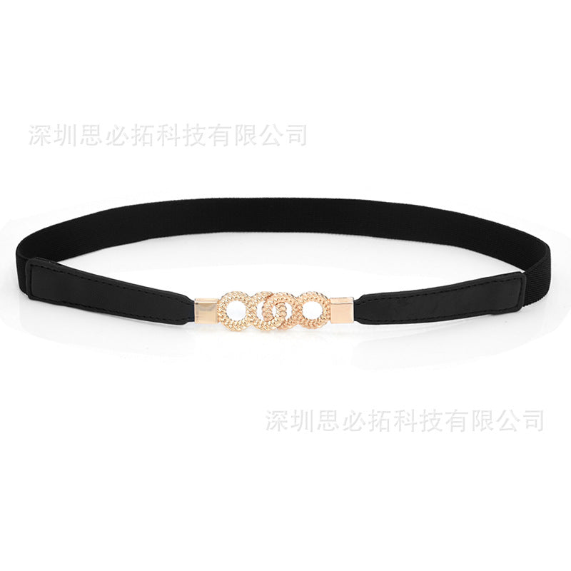 Elastic belt, thin waist seal buckle
