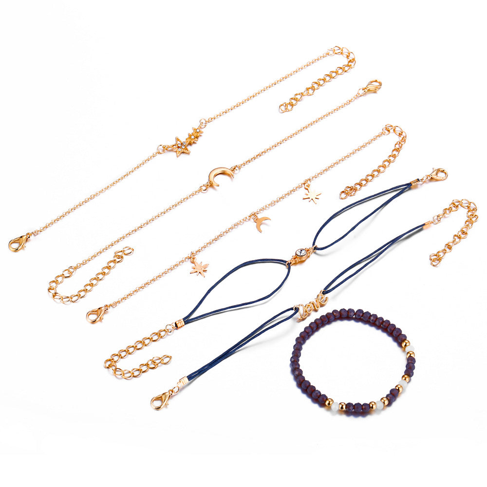 Love Star Moon Bracelet Set