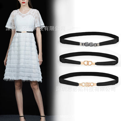 Elastic belt, thin waist seal buckle