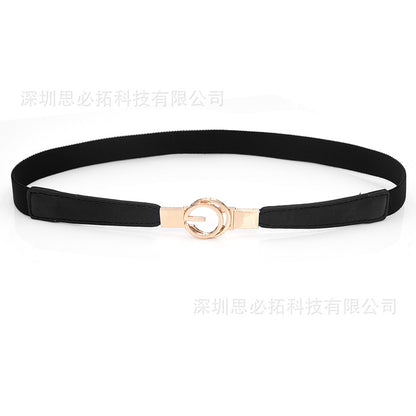 Elastic belt, thin waist seal buckle