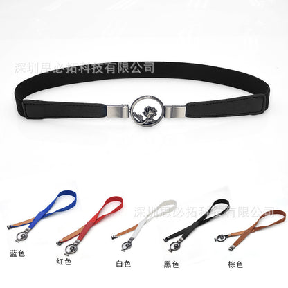 Rose imitation leather retro belt