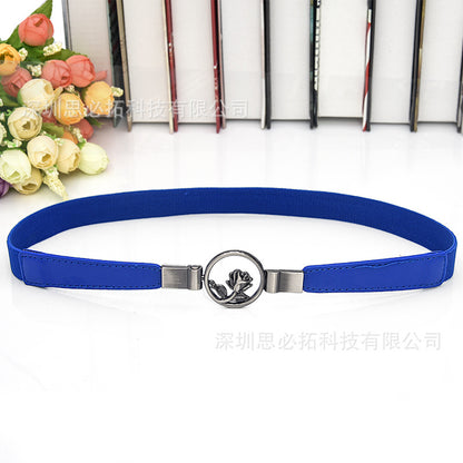 Rose imitation leather retro belt