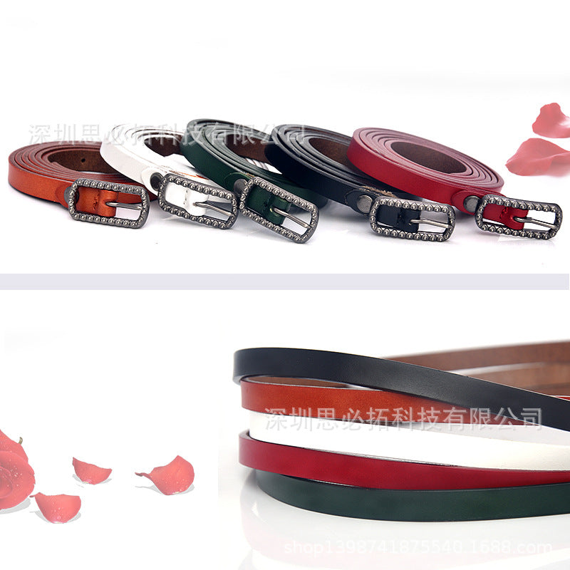 Belt women's leather alloy
