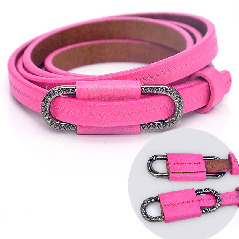 Pin buckle belt thin fashion