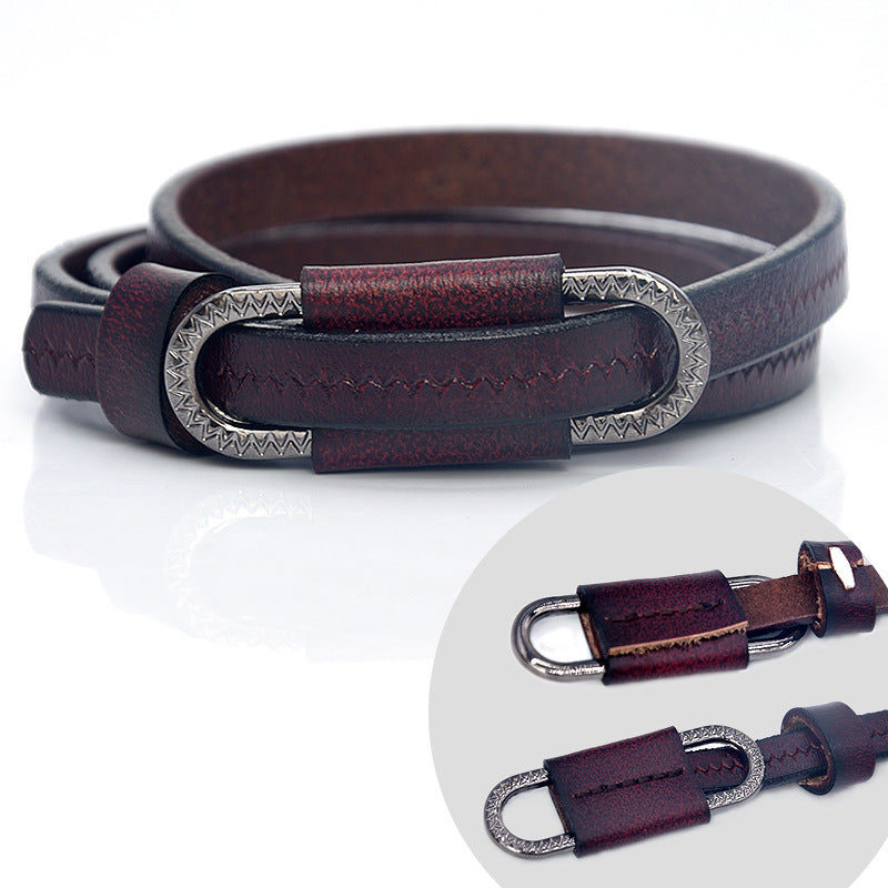 Pin buckle belt thin fashion