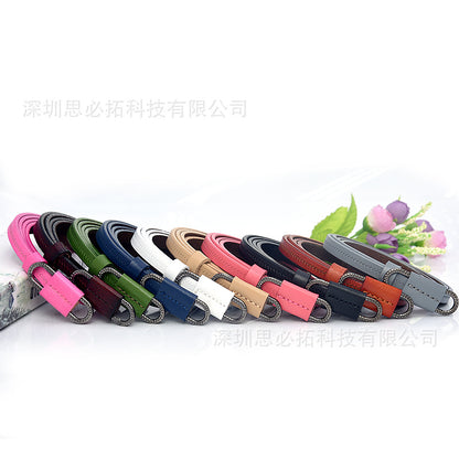 Pin buckle belt thin fashion