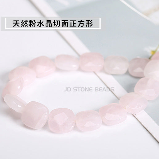 12Mm crystal agate cut square loose beads