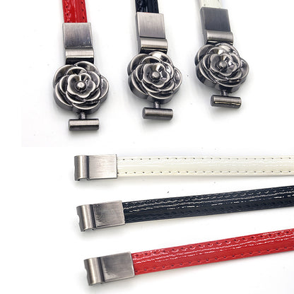 Belt double ring buckle adjustment