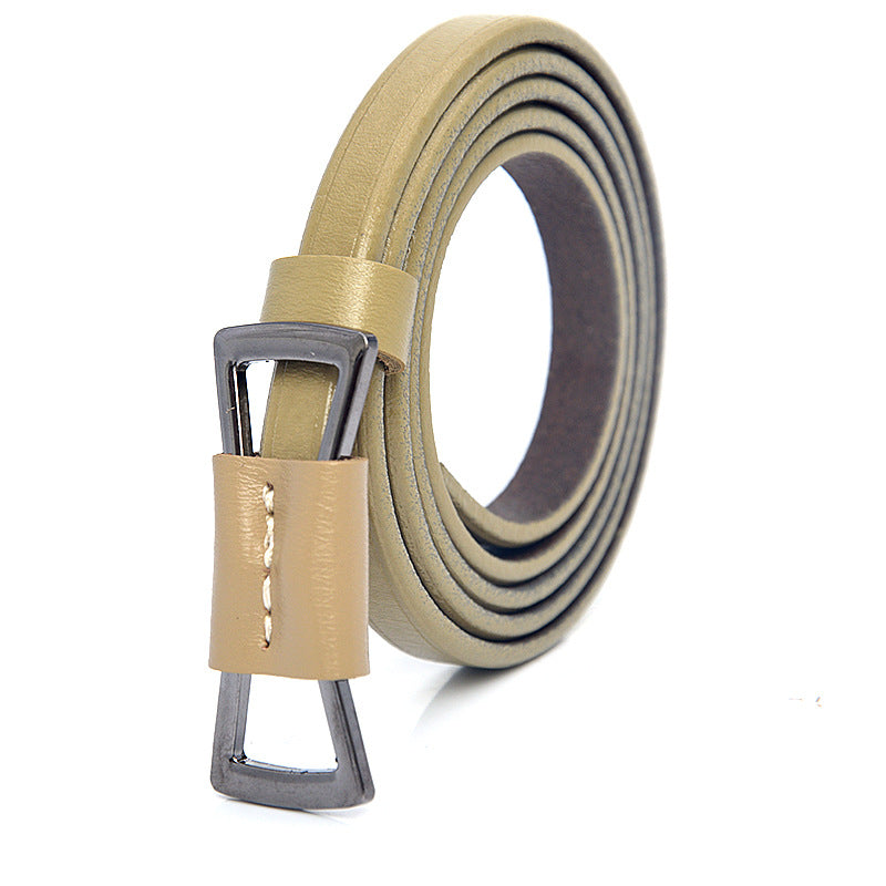 Black Red Belt Female Minimalist