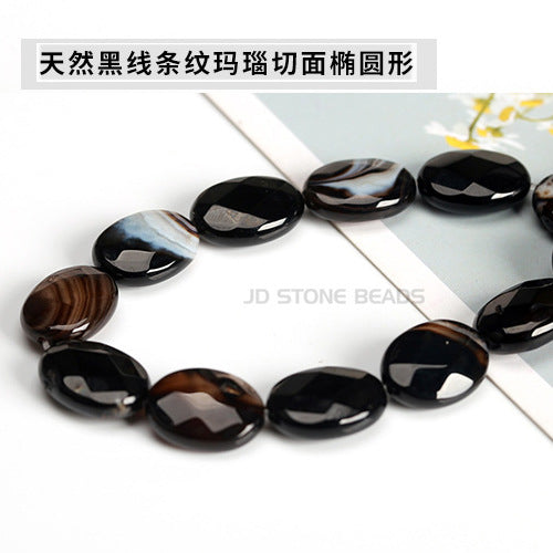 Onyx cut oval loose beads
