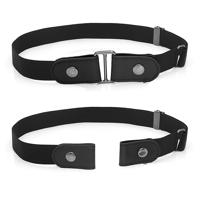 Faux Leather Slim Elastic Belt