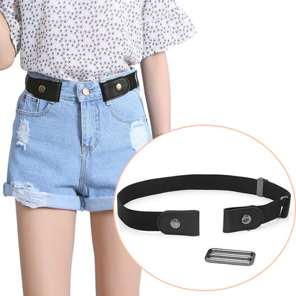 Faux Leather Slim Elastic Belt