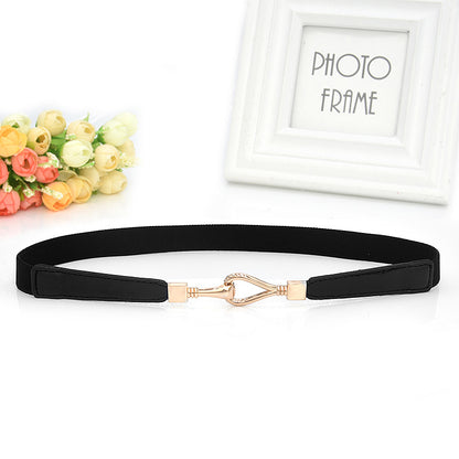 Black thin belt female new