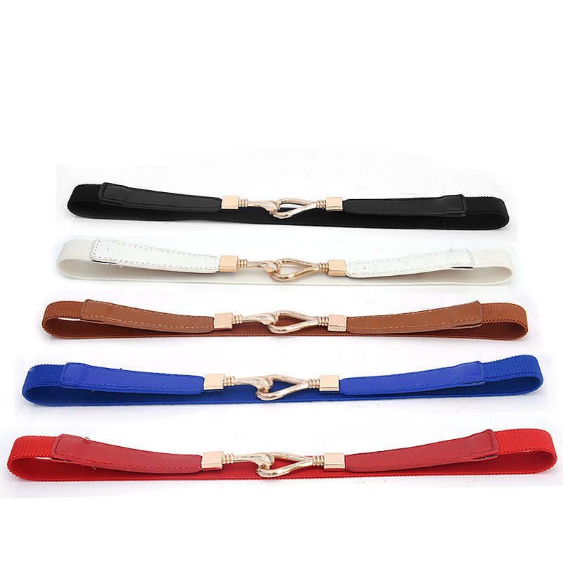 Black thin belt female new