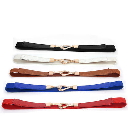 Black thin belt female new