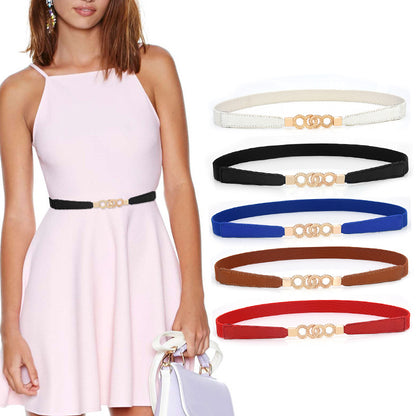 fashion Elastic thin belt women's skirt