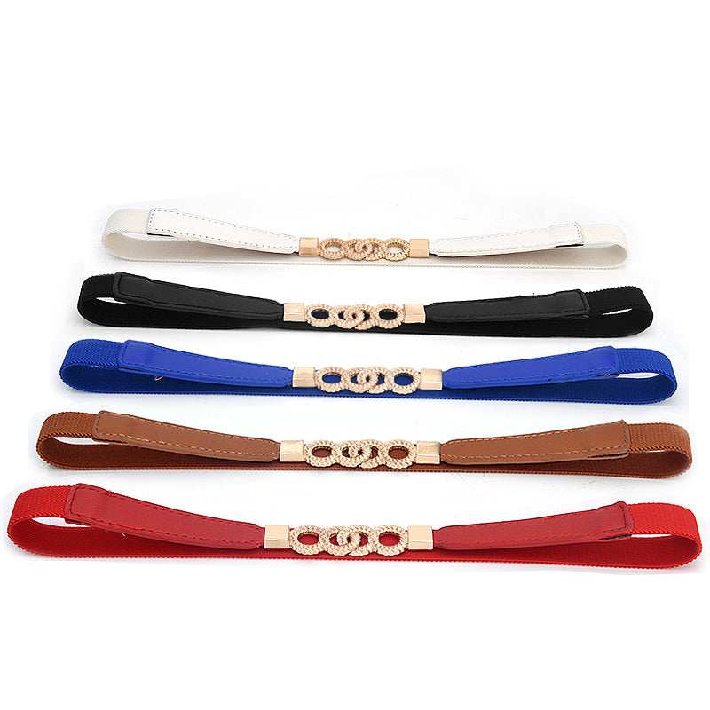 fashion Elastic thin belt women's skirt