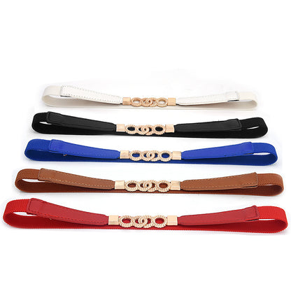 fashion Elastic thin belt women's skirt