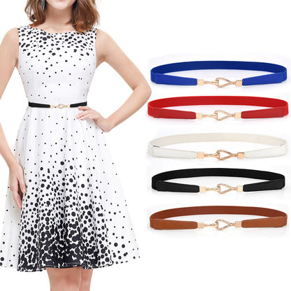 Black thin belt female new