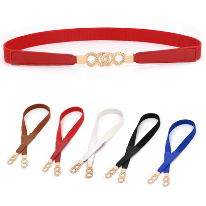 fashion Elastic thin belt women's skirt