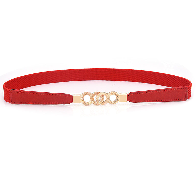 fashion Elastic thin belt women's skirt