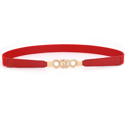 fashion Elastic thin belt women's skirt