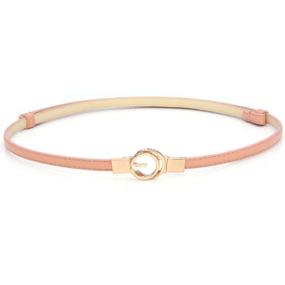 Patent leather women's thin belt