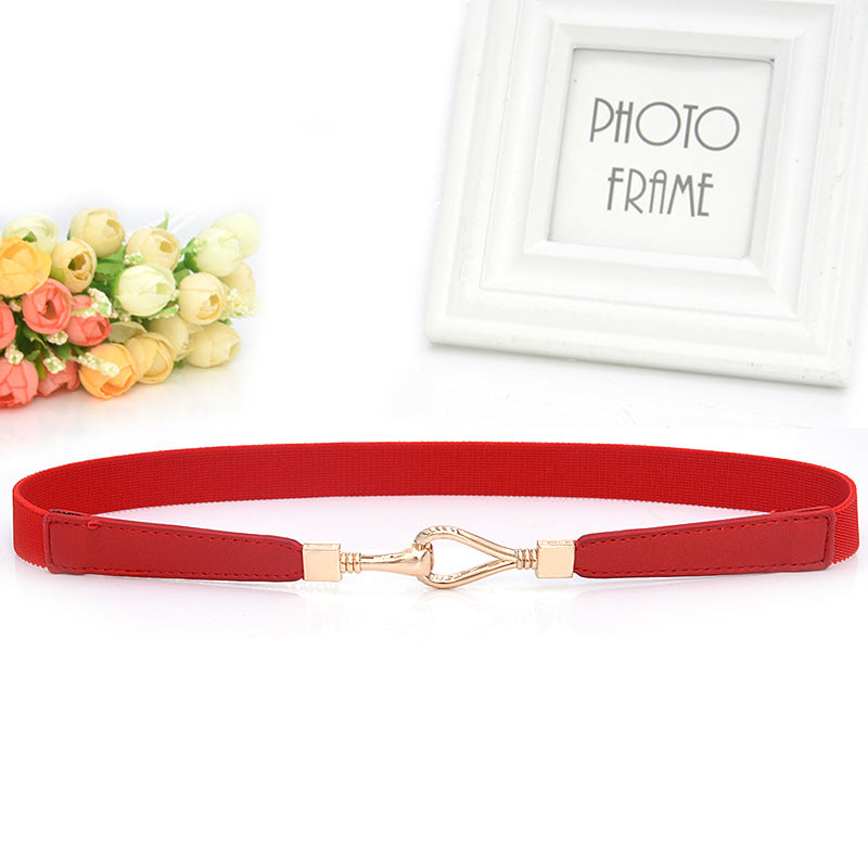 Black thin belt female new