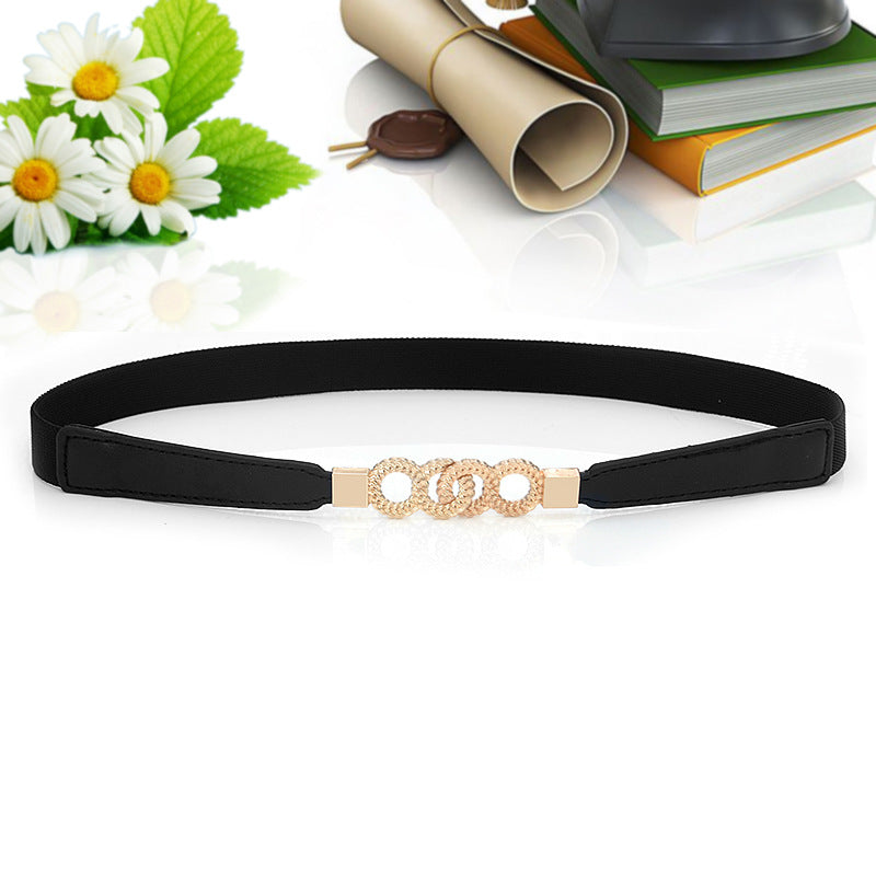 fashion Elastic thin belt women's skirt