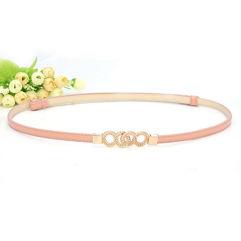 fashion Ladies belt pair buckle adjustment belt