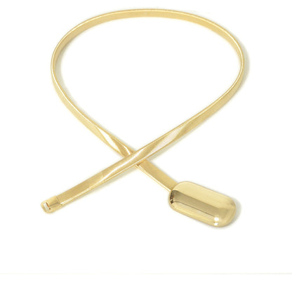 Button head elastic spring waist chain