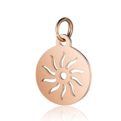 Stainless steel pendant dog paw peach heart pendant