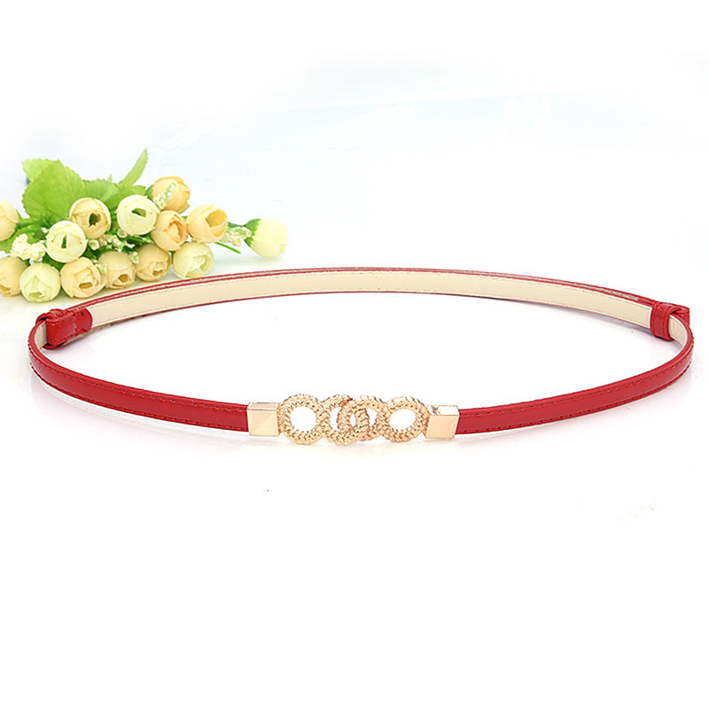 fashion Ladies belt pair buckle adjustment belt