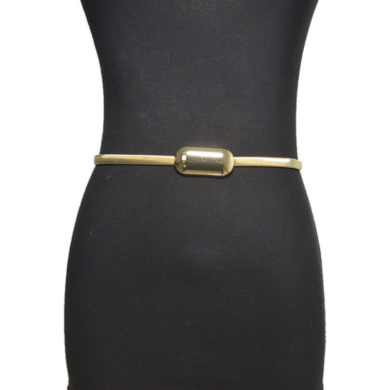 Button head elastic spring waist chain