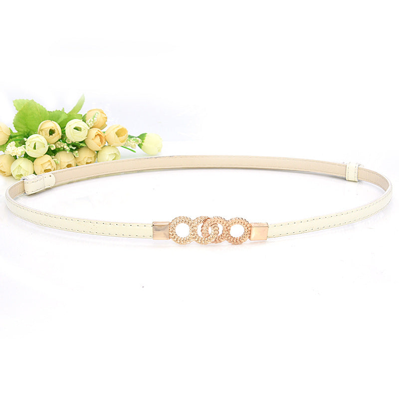 fashion Ladies belt pair buckle adjustment belt