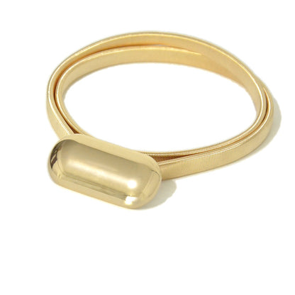 Button head elastic spring waist chain