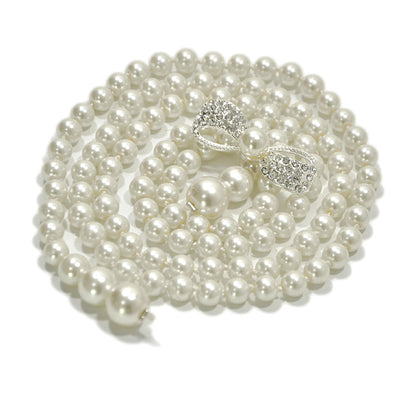 hot sale Pearl thin belt female sweet