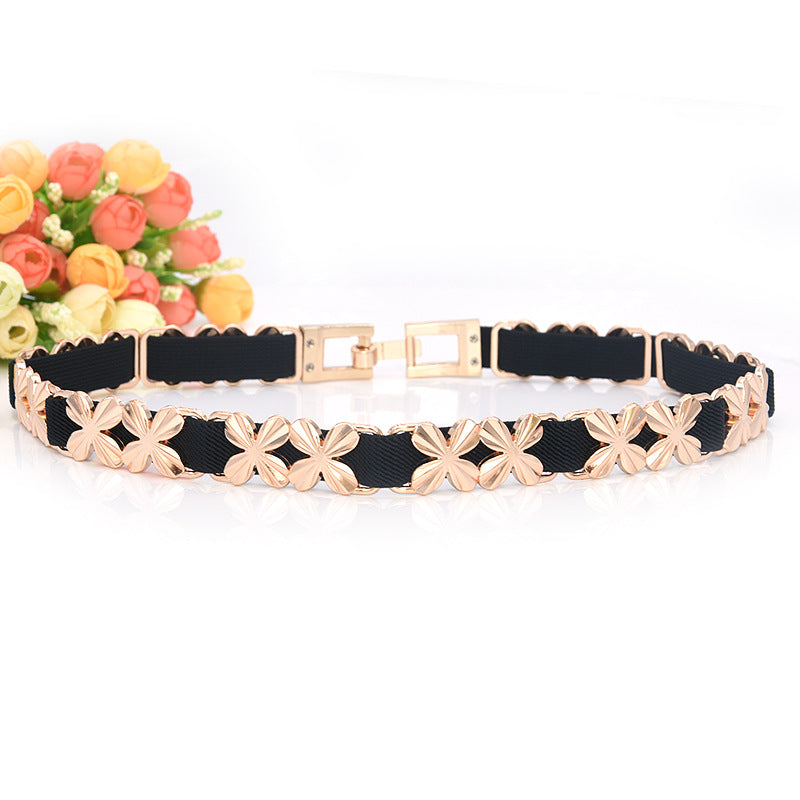 Four-leaf clover waist chain women's fine Korean version